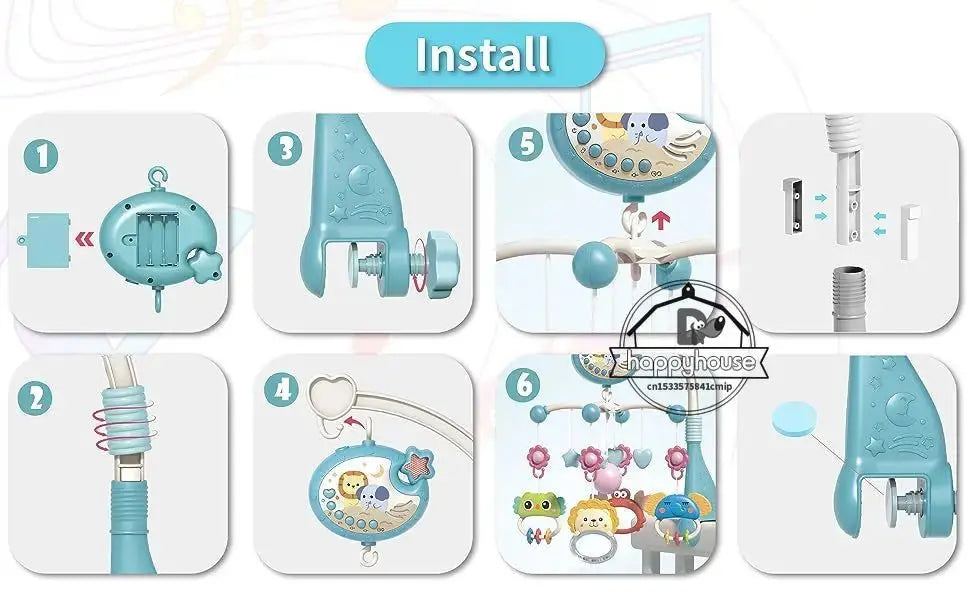 Musical Baby Crib Mobile with Lights Music Projection for Infants Remote Control Crib Toys for Newborn Baby Mobile for Crib Toys Lonzaro Kids