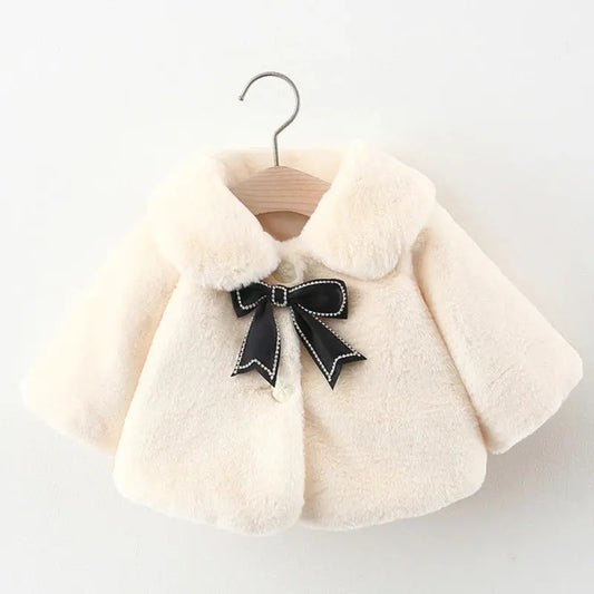 Winter Jacket For Baby Girl Clothes Fashion Christmas Princess Cloak Autumn Warm Faux Fur Girls Coat Plush Baby Outwear Lonzaro Kids