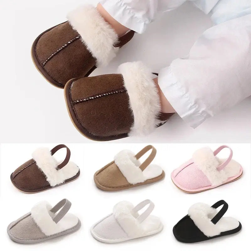 Spring and Winter Baby Shoes Cute Indoor Baby Fluffy Slippers Baby Toddler Boys and Girls Shoes Sandals First Step Walker 0-18M Lonzaro Kids