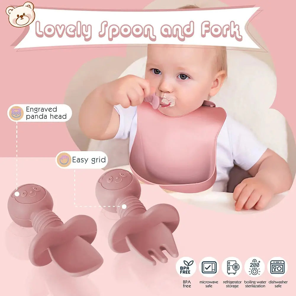 Kleintjes Snij- en Eetset: Borden, Bestek & Bibs - Lonzaro Kids