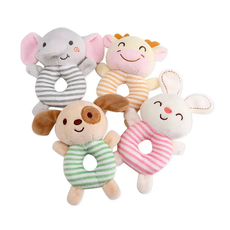 New Baby Rattle Toys Cartoon Animals Plush Infant Hand Ring Bed Toys for Newborn 0-24 Months Toddler Early Educational Toy Lonzaro Kids