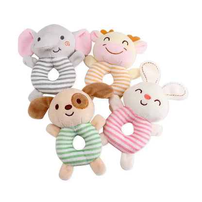 New Baby Rattle Toys Cartoon Animals Plush Infant Hand Ring Bed Toys for Newborn 0-24 Months Toddler Early Educational Toy Lonzaro Kids