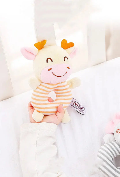 New Baby Rattle Toys Cartoon Animals Plush Infant Hand Ring Bed Toys for Newborn 0-24 Months Toddler Early Educational Toy Lonzaro Kids