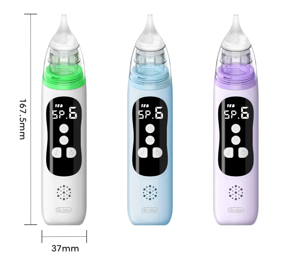 Dr.isla Baby Electric Nasal Aspirator Nose Suction Device with Food Grade Silicone Mouthpiece 6 Suction Modes and Soothing Music Lonzaro Kids