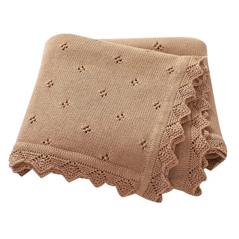 Baby Blankets Knit Newborn Girls Boys Stroller Bedding Quilts Covers 90*70cm Fashion Solid Plaid Super Soft Infant Swaddle Wrap Lonzaro Kids