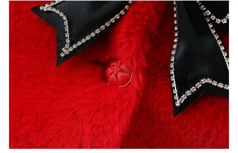 Winter Jacket For Baby Girl Clothes Fashion Christmas Princess Cloak Autumn Warm Faux Fur Girls Coat Plush Baby Outwear Lonzaro Kids