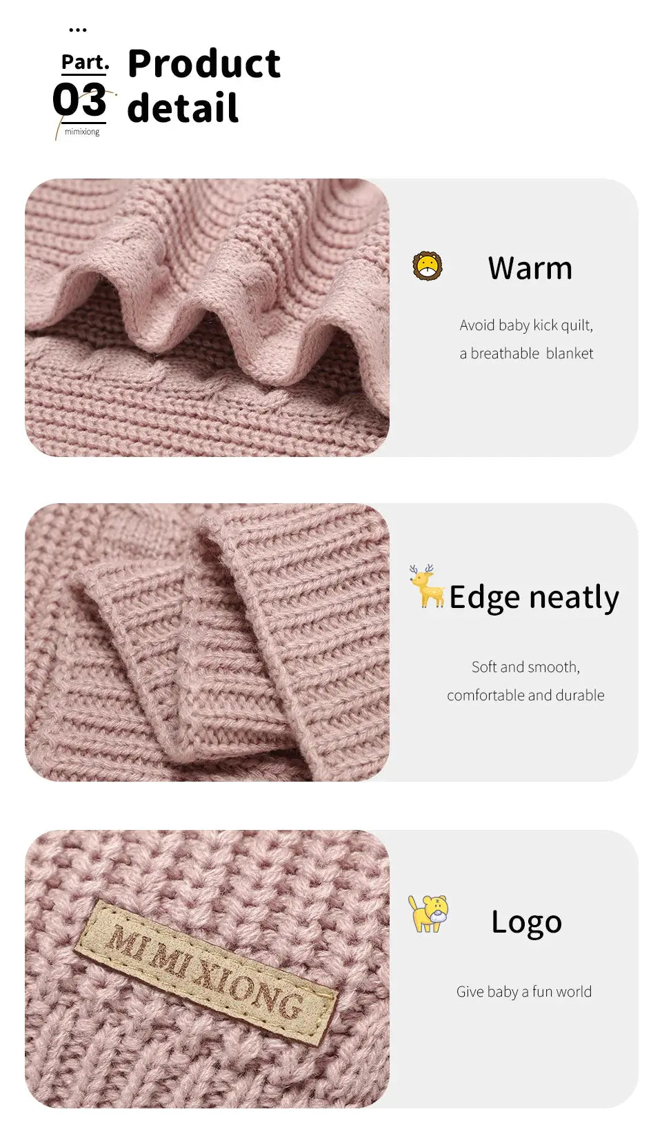 Solid Color Newborn Baby Swaddle Blankets Breathable Knitwear Infant Security Blankets Soft Acrylic Toddler Receiving Blankets Lonzaro Kids