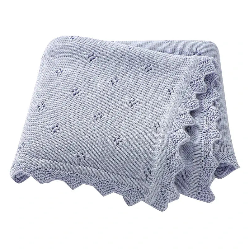 Baby Blankets Knit Newborn Girls Boys Stroller Bedding Quilts Covers 90*70cm Fashion Solid Plaid Super Soft Infant Swaddle Wrap Lonzaro Kids