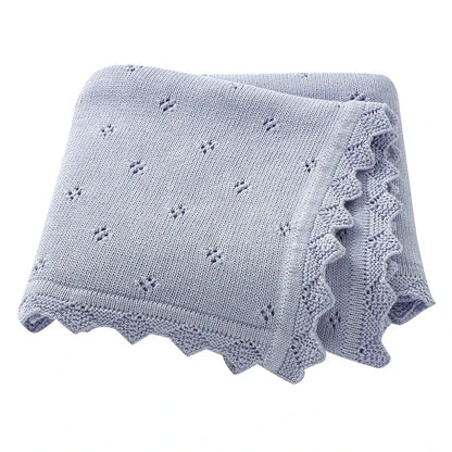 Baby Blankets Knit Newborn Girls Boys Stroller Bedding Quilts Covers 90*70cm Fashion Solid Plaid Super Soft Infant Swaddle Wrap Lonzaro Kids