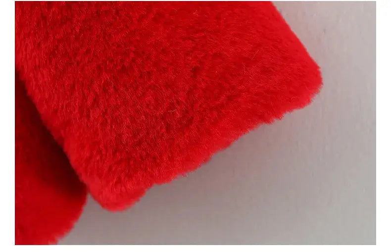 Winter Jacket For Baby Girl Clothes Fashion Christmas Princess Cloak Autumn Warm Faux Fur Girls Coat Plush Baby Outwear Lonzaro Kids
