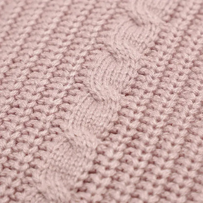 Solid Color Newborn Baby Swaddle Blankets Breathable Knitwear Infant Security Blankets Soft Acrylic Toddler Receiving Blankets Lonzaro Kids
