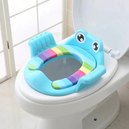 Baby Child Potty Toilet Trainer Seat Step Stool Ladder Adjustable Training Chair comfortable cartoon cute toilet seat for childr Lonzaro Kids