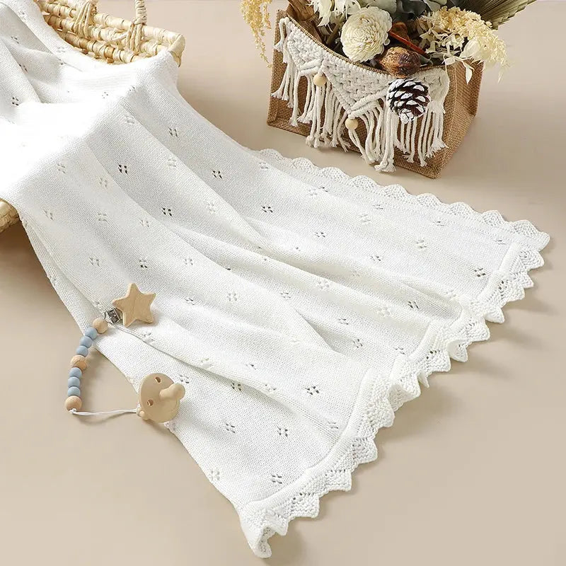 Baby Blankets Knit Newborn Girls Boys Stroller Bedding Quilts Covers 90*70cm Fashion Solid Plaid Super Soft Infant Swaddle Wrap Lonzaro Kids