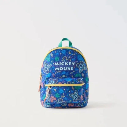 Disney Cartoon Mickey Mouse Cute Fashion Backpack Women's Minnie Canvas School Bag Fashion Large Capacity Backpack Girls Mochila Lonzaro Kids