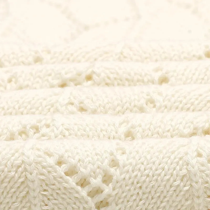 Anti-pilling Hollowed Newborn Baby Boys & Girls Late Spring To Autumn Blankets Breathable Knitted Cotton Infant Swaddle Wraps Lonzaro Kids