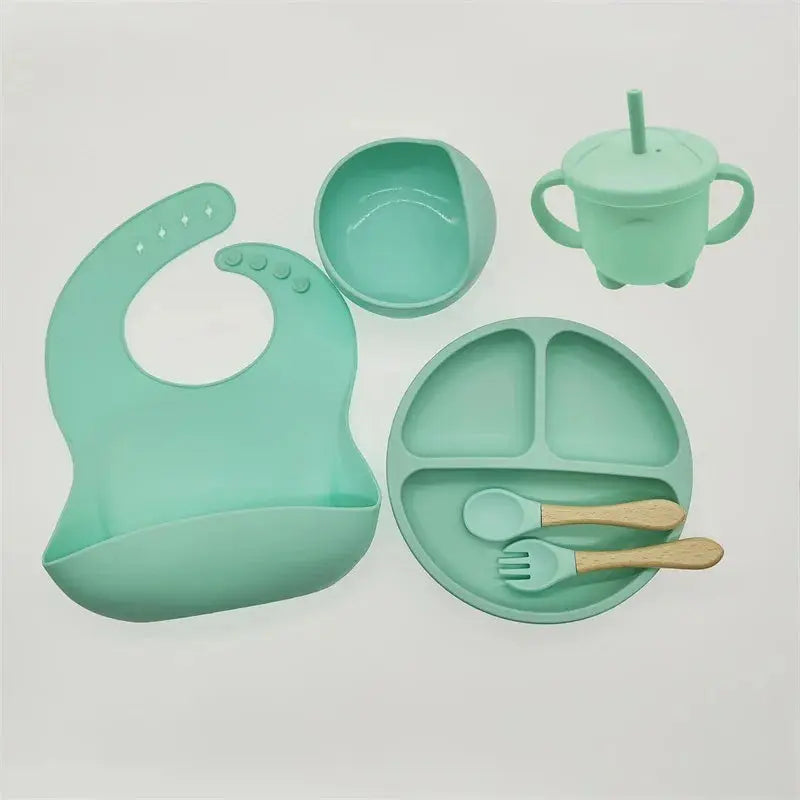 Kleintjes Snij- en Eetset: Borden, Bestek & Bibs - Lonzaro Kids