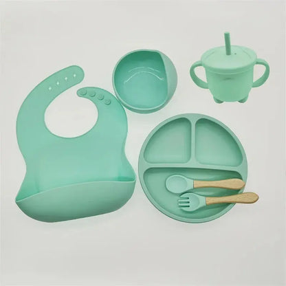 Kleintjes Snij- en Eetset: Borden, Bestek & Bibs - Lonzaro Kids
