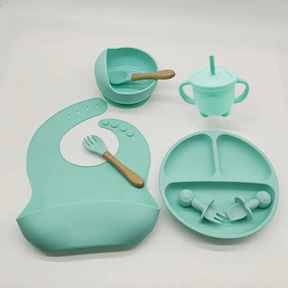 Kleintjes Snij- en Eetset: Borden, Bestek & Bibs - Lonzaro Kids