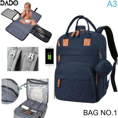 Diaper Bag Backpack Baby Essentials Travel Tote Multifunction Waterproof with Changing Station Pad Stroller Straps Big for Mommy Lonzaro Kids