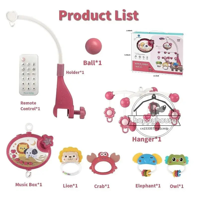 Musical Baby Crib Mobile with Lights Music Projection for Infants Remote Control Crib Toys for Newborn Baby Mobile for Crib Toys Lonzaro Kids