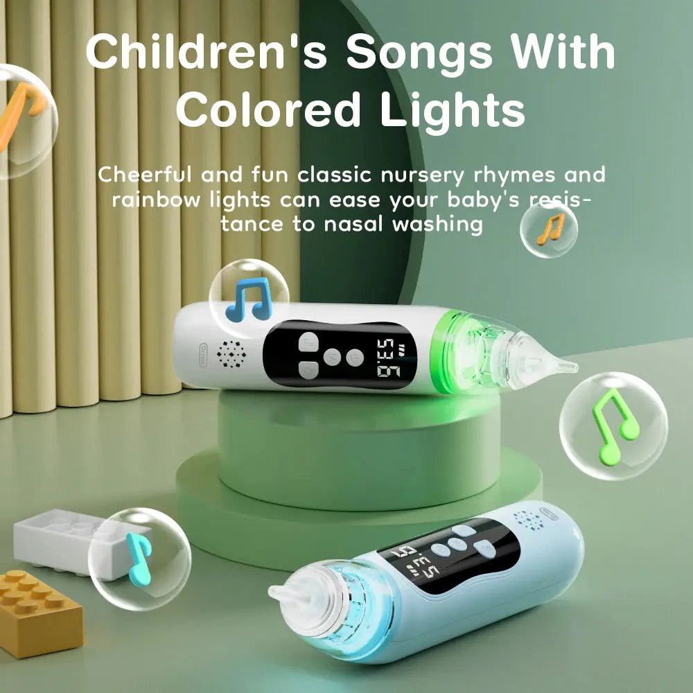 Dr.isla Baby Electric Nasal Aspirator Nose Suction Device with Food Grade Silicone Mouthpiece 6 Suction Modes and Soothing Music Lonzaro Kids