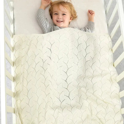 Anti-pilling Hollowed Newborn Baby Boys & Girls Late Spring To Autumn Blankets Breathable Knitted Cotton Infant Swaddle Wraps Lonzaro Kids