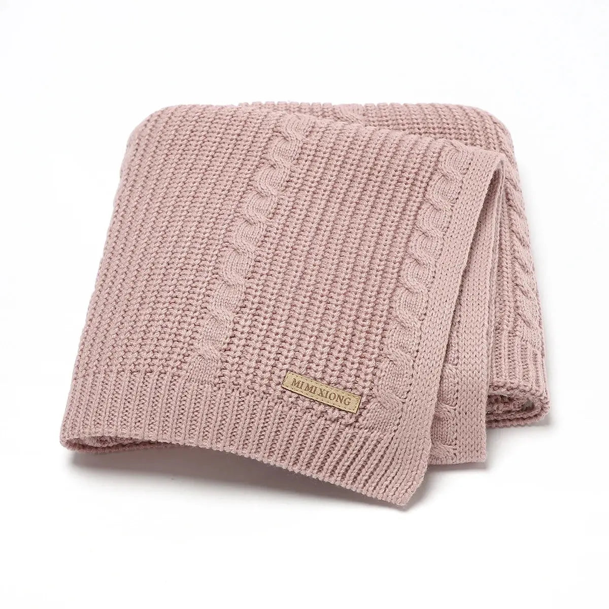 Solid Color Newborn Baby Swaddle Blankets Breathable Knitwear Infant Security Blankets Soft Acrylic Toddler Receiving Blankets Lonzaro Kids