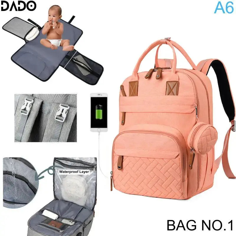 Diaper Bag Backpack Baby Essentials Travel Tote Multifunction Waterproof with Changing Station Pad Stroller Straps Big for Mommy Lonzaro Kids