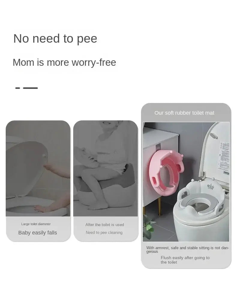 Baby and Child Toilet Seat Ring Female Baby and Little Boy Cushion Bedpan Cover Children's Toilet Household Auxiliary Toilet Lonzaro Kids