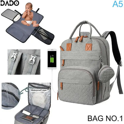 Diaper Bag Backpack Baby Essentials Travel Tote Multifunction Waterproof with Changing Station Pad Stroller Straps Big for Mommy Lonzaro Kids