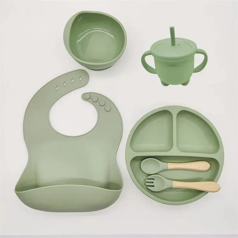 Kleintjes Snij- en Eetset: Borden, Bestek & Bibs - Lonzaro Kids