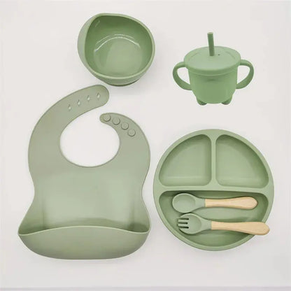 Kleintjes Snij- en Eetset: Borden, Bestek & Bibs - Lonzaro Kids