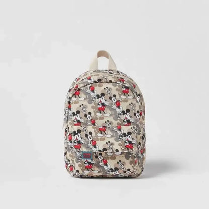 Disney Cartoon Mickey Mouse Cute Fashion Backpack Women's Minnie Canvas School Bag Fashion Large Capacity Backpack Girls Mochila Lonzaro Kids
