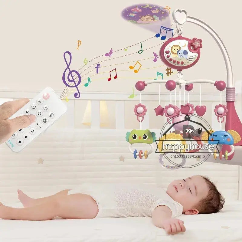 Musical Baby Crib Mobile with Lights Music Projection for Infants Remote Control Crib Toys for Newborn Baby Mobile for Crib Toys Lonzaro Kids