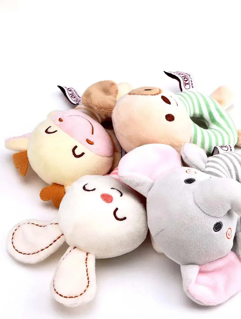 New Baby Rattle Toys Cartoon Animals Plush Infant Hand Ring Bed Toys for Newborn 0-24 Months Toddler Early Educational Toy Lonzaro Kids