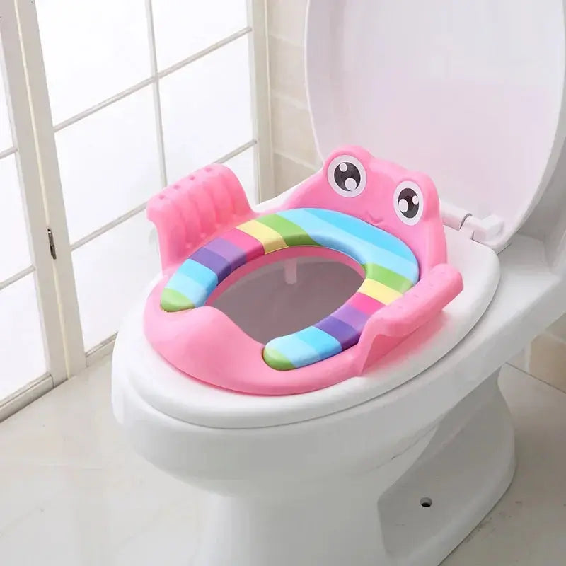 Baby Child Potty Toilet Trainer Seat Step Stool Ladder Adjustable Training Chair comfortable cartoon cute toilet seat for childr Lonzaro Kids