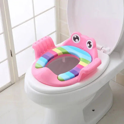 Baby Child Potty Toilet Trainer Seat Step Stool Ladder Adjustable Training Chair comfortable cartoon cute toilet seat for childr Lonzaro Kids