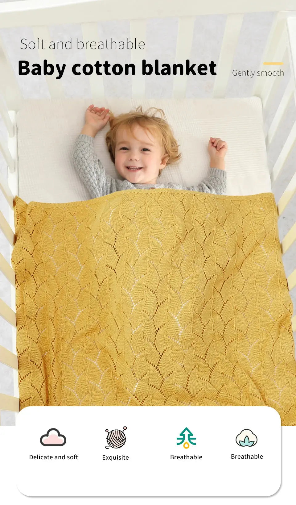 Anti-pilling Hollowed Newborn Baby Boys & Girls Late Spring To Autumn Blankets Breathable Knitted Cotton Infant Swaddle Wraps Lonzaro Kids