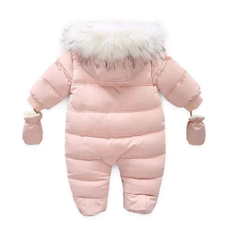 Winter Baby Jumpsuit Thick Warm Infant Hooded Inside Fleece Rompers Newborn Boy Girl Overalls Outerwear Kids Snowsuit Lonzaro Kids