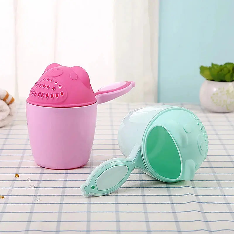 Cute Cartoon Baby Shower Shampoo Cup Kids Bathing Toys Bathroom Shower Shampoo Rinse Cup Hair Washing Spoon With Handle Lonzaro Kids