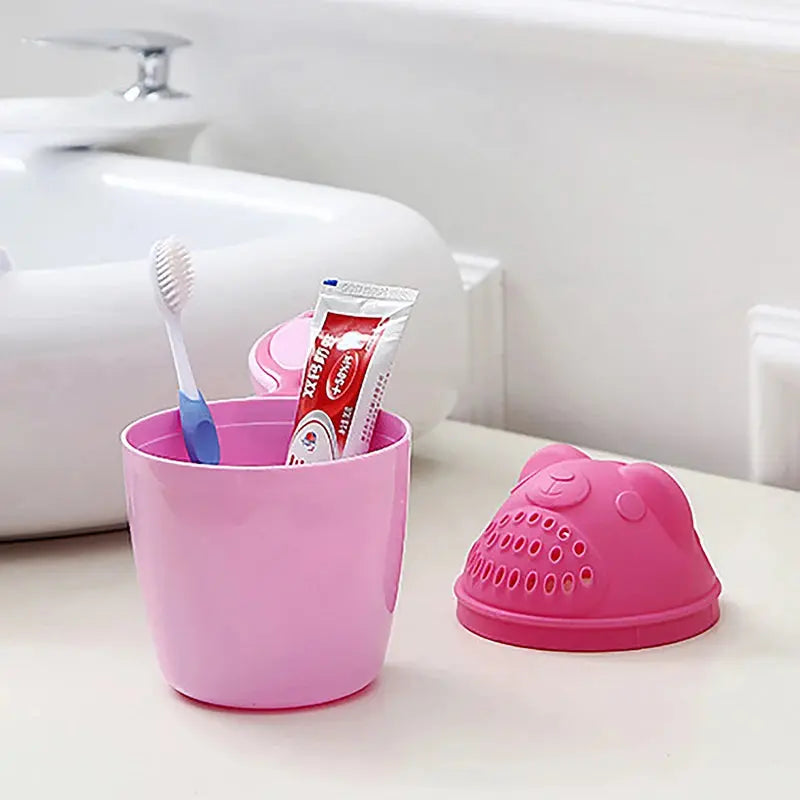 Cute Cartoon Baby Shower Shampoo Cup Kids Bathing Toys Bathroom Shower Shampoo Rinse Cup Hair Washing Spoon With Handle Lonzaro Kids
