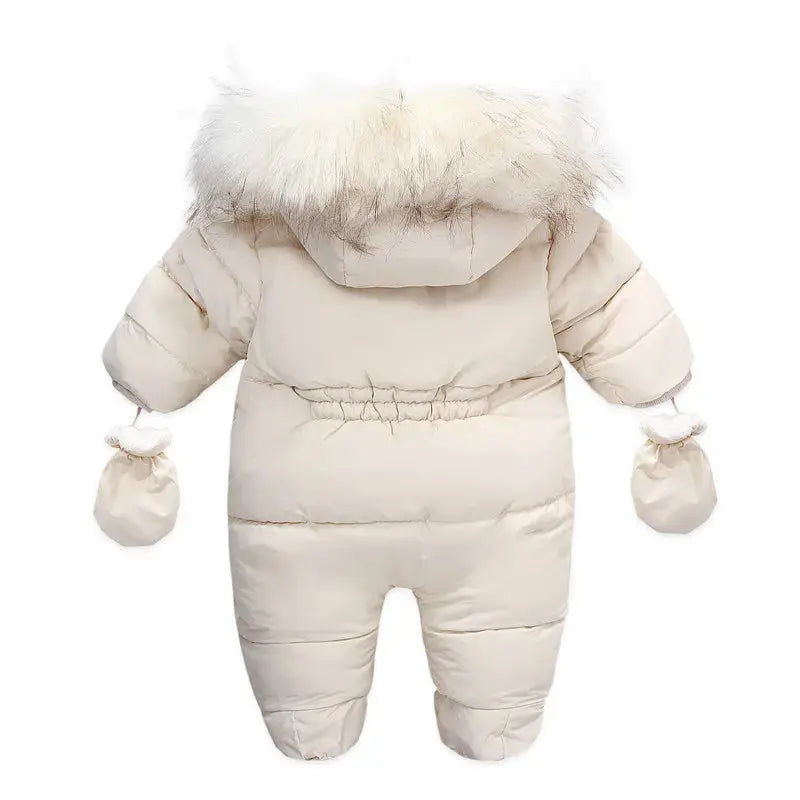 Winter Baby Jumpsuit Thick Warm Infant Hooded Inside Fleece Rompers Newborn Boy Girl Overalls Outerwear Kids Snowsuit Lonzaro Kids