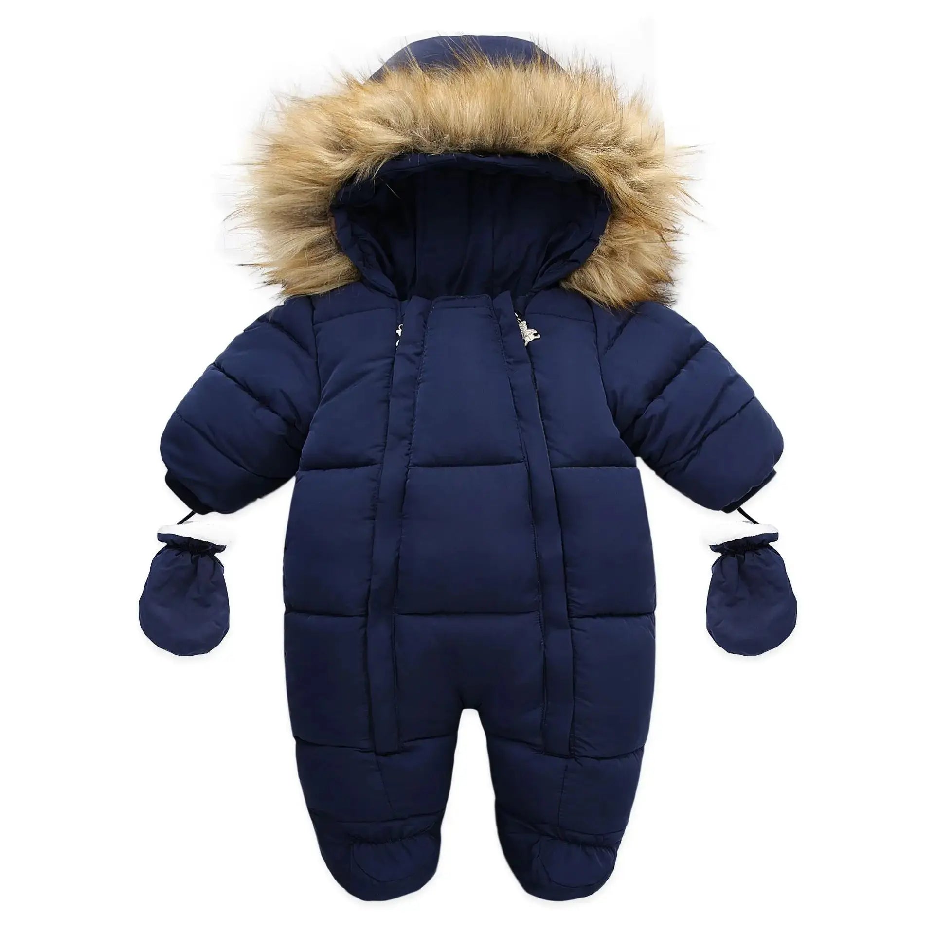 Winter Baby Jumpsuit Thick Warm Infant Hooded Inside Fleece Rompers Newborn Boy Girl Overalls Outerwear Kids Snowsuit Lonzaro Kids