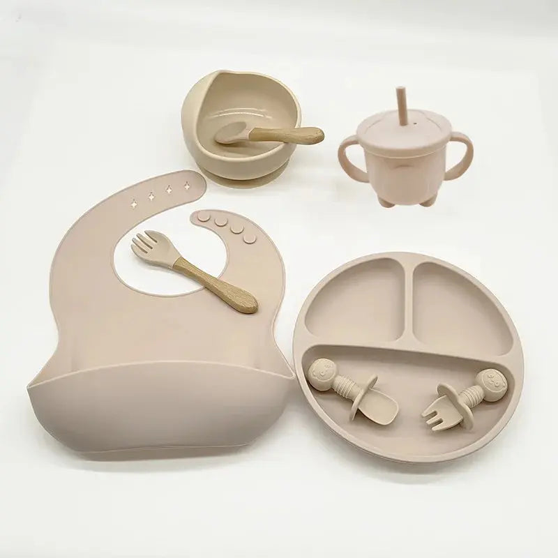 Kleintjes Snij- en Eetset: Borden, Bestek & Bibs - Lonzaro Kids