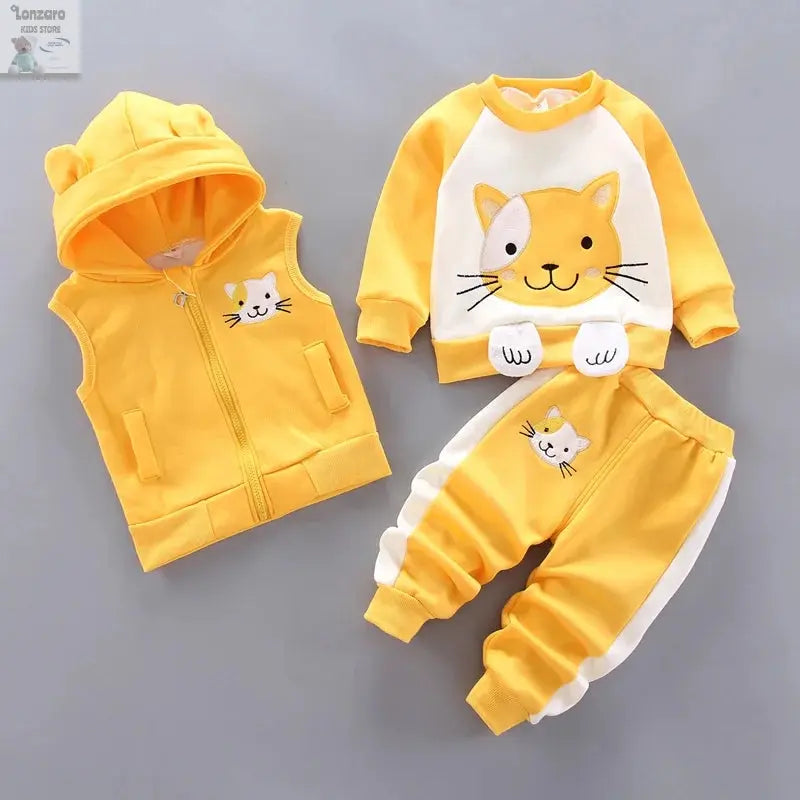 Schattige Fleece Baby Set met Beer print Lonzaro Kids