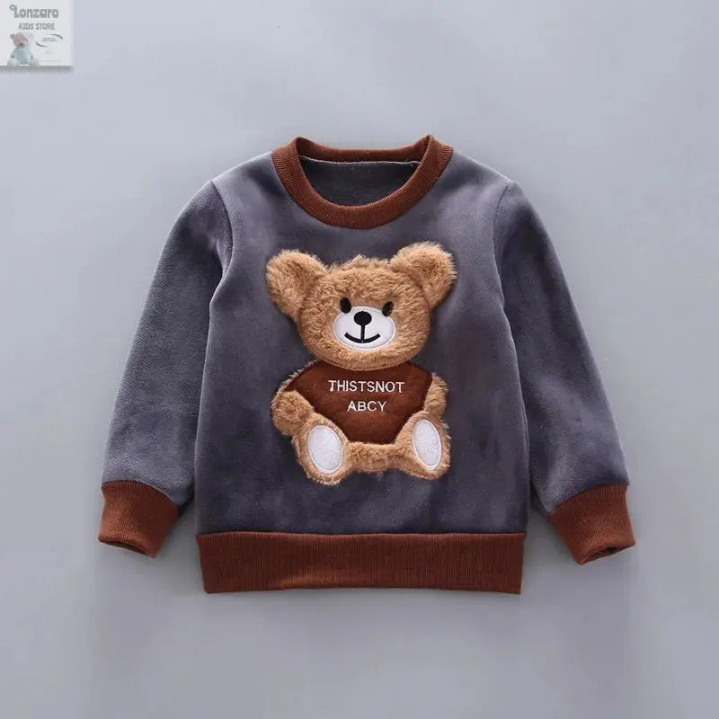 Schattige Fleece Baby Set met Beer print Lonzaro Kids