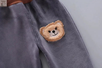 Schattige Fleece Baby Set met Beer print Lonzaro Kids