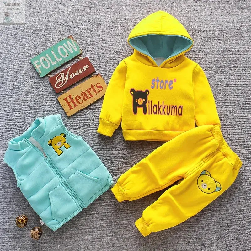 Schattige Fleece Baby Set met Beer print Lonzaro Kids