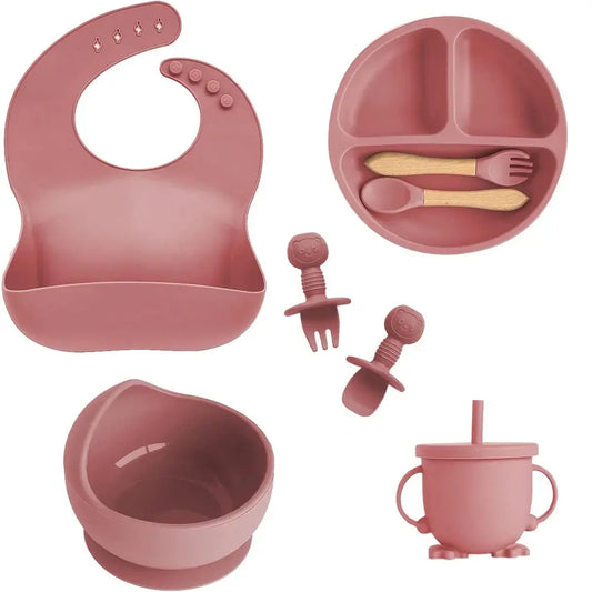 Kleintjes Snij- en Eetset: Borden, Bestek & Bibs - Lonzaro Kids