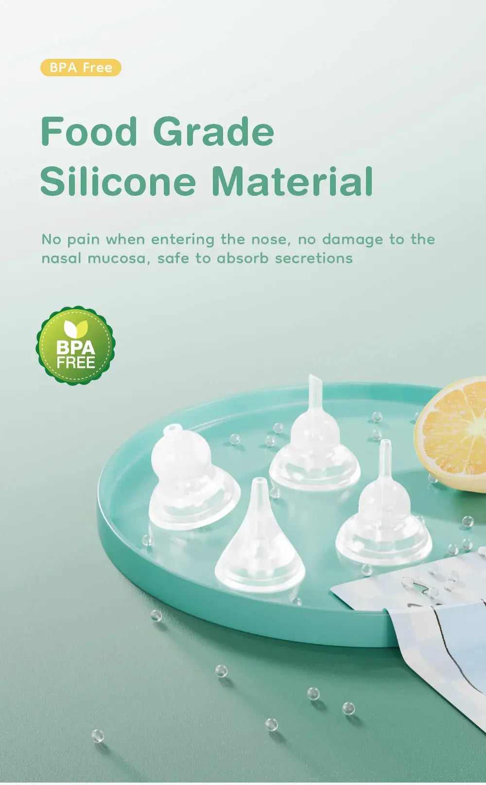 Dr.isla Baby Electric Nasal Aspirator Nose Suction Device with Food Grade Silicone Mouthpiece 6 Suction Modes and Soothing Music Lonzaro Kids